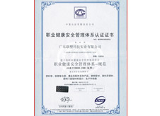 職業(yè)健康安全管理體系認(rèn)證證書(shū)